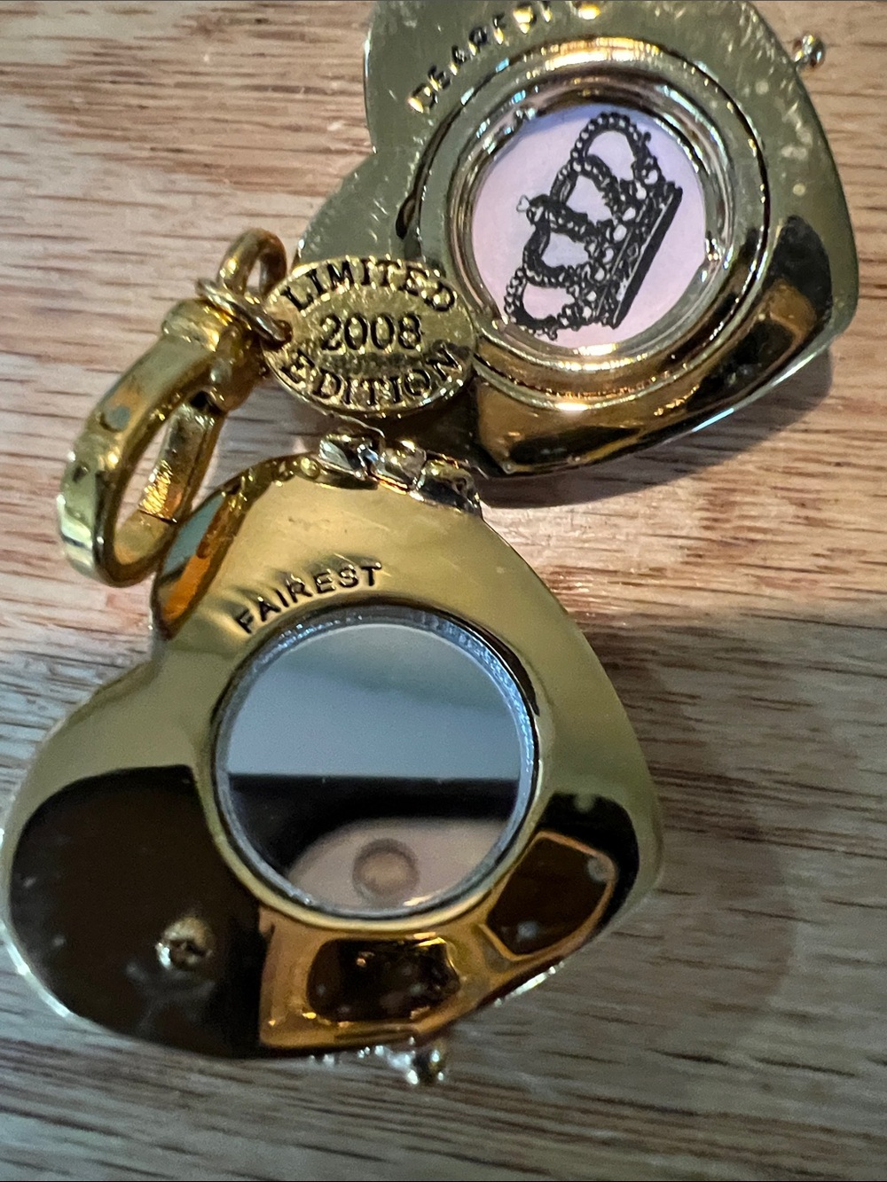Juicy Couture Pink Heart Locket Necklace with Gold-Tone Accents - Picture 4 of 7